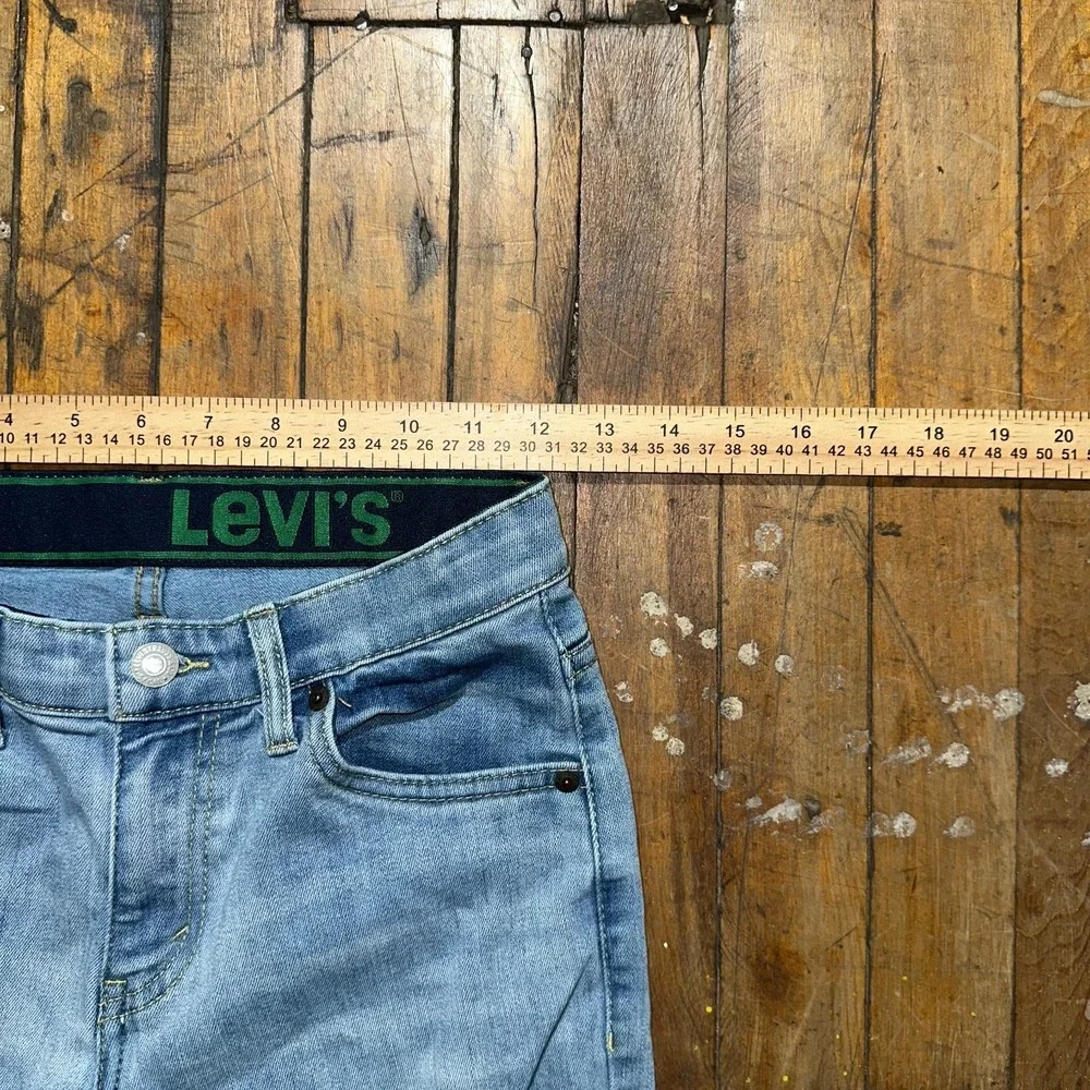 Levi's Jeans Kids Size 26x27 Blue Denim Slim Fit Straight Leg Light‎ Wash